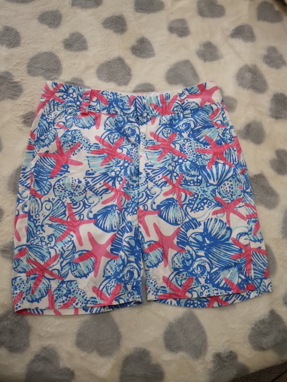 Lilly Pulitzer White, Blue and Pink Starfish Print Shorts 🩷💙🌊